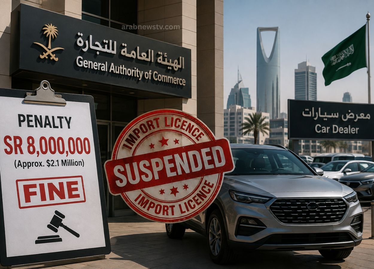 Saudi Arabia Suspends Car Dealer’s Import Licence and Imposes SR8 Million Fine