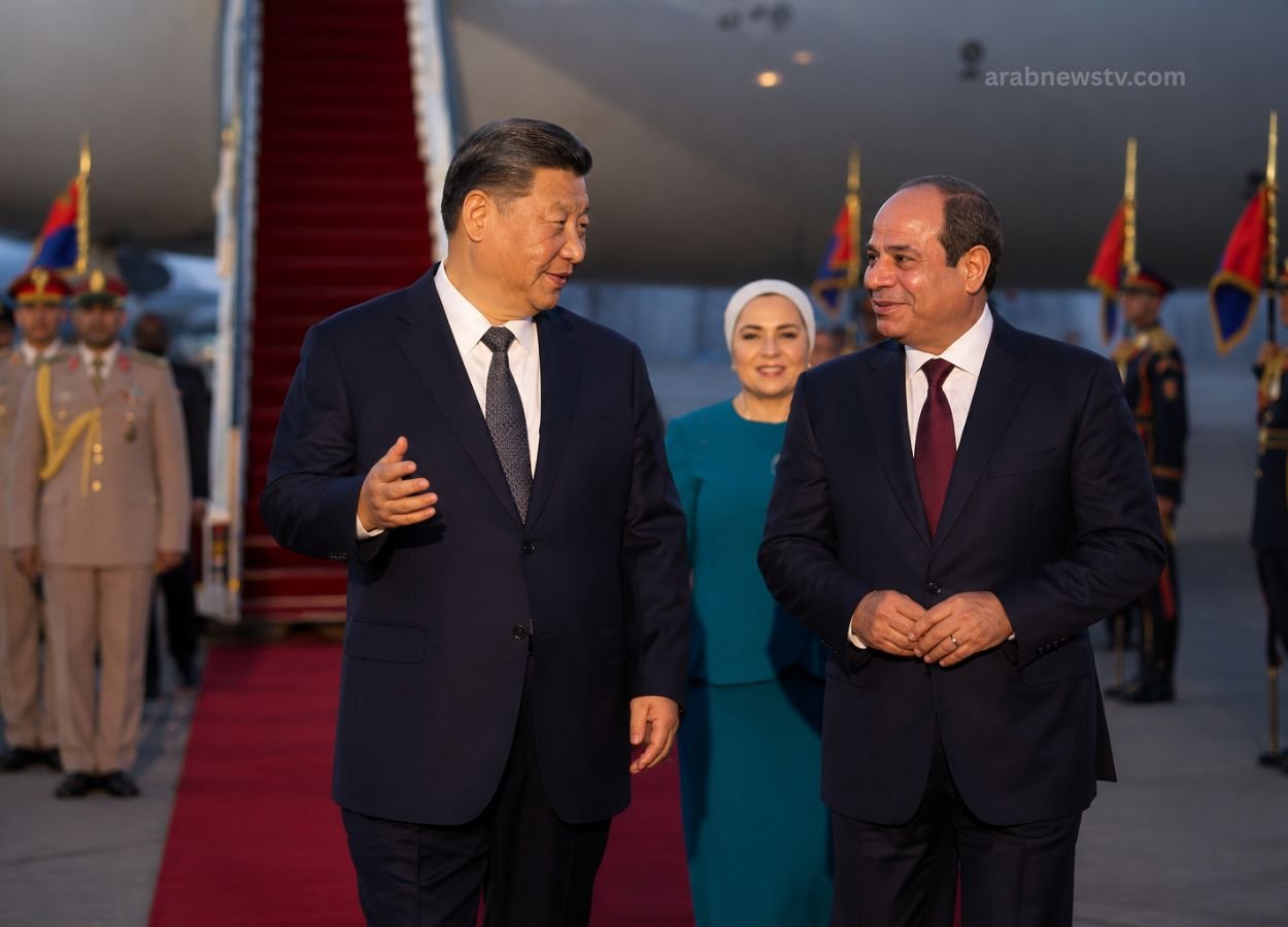 China’s Xi Jinping Arrives in Cairo for State Visit to Deepen Strategic, Tech, and Economic Ties