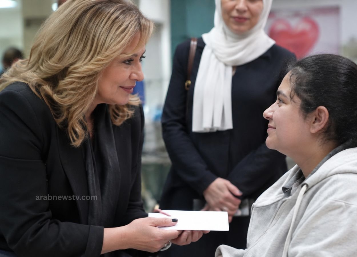Yousra Gifts Charitable Donation to Naglaa Fathi’s Daughter Yasmin and Urges Support for Heart Patients